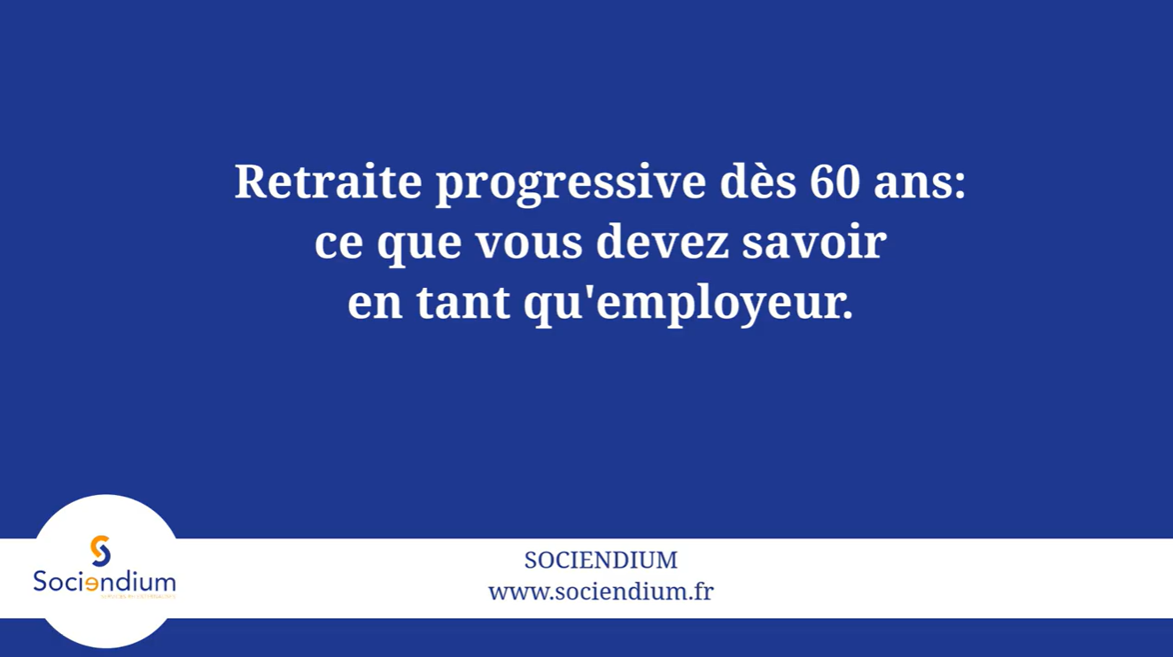Retraite progressive dès 60 ans
